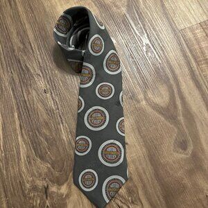 RM‎ Style Harley Davidson Motorcycles Men's Green Silk Tie